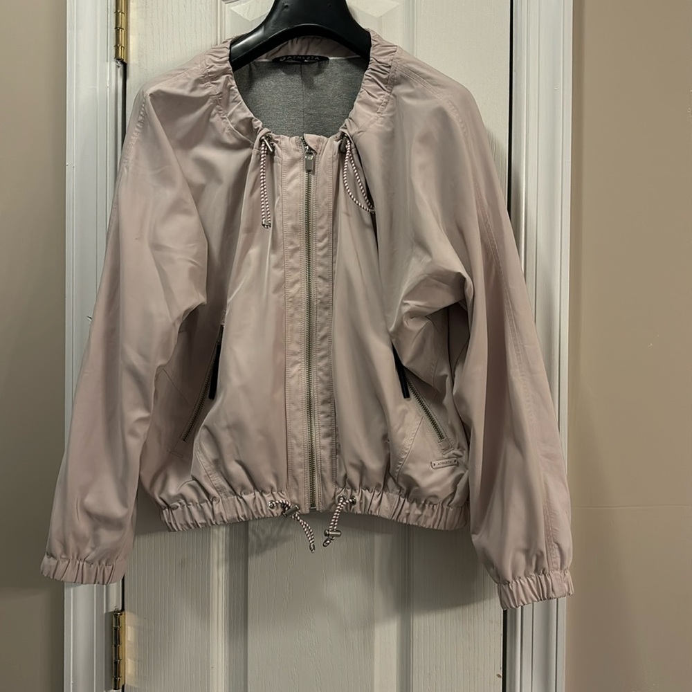 Athleta lined bomber jacket. Champagne color   Size XS
